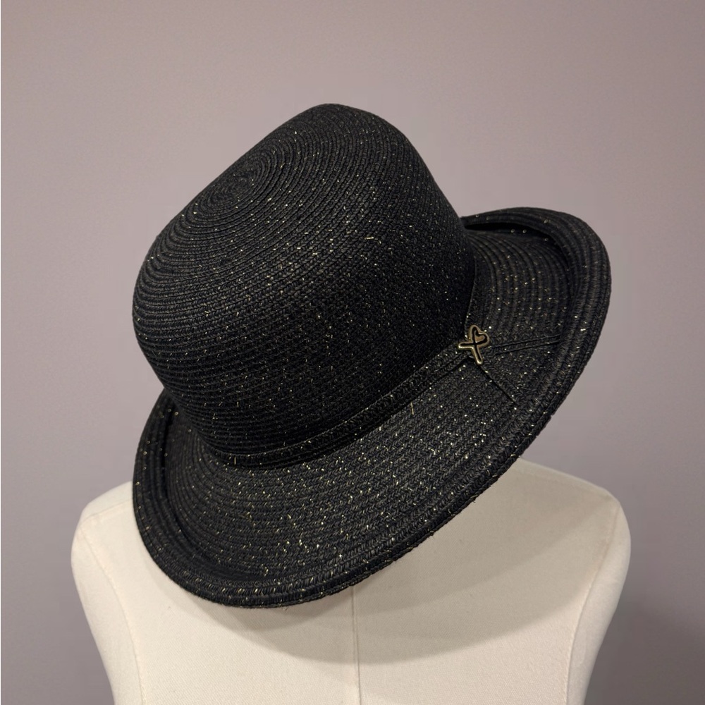 Betmar Black Hat with Gold Flecks